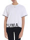 Puma Γυναικείο Αθλητικό Crop T-shirt Λευκό