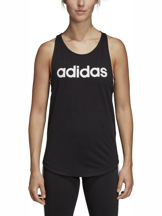 Adidas Essentials Linear Αμάνικη Γυναικεία Αθλητική Μπλούζα Μαύρη
