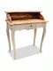 Secretary Desk made of Solid Wood White / Natural 80x40x92cm