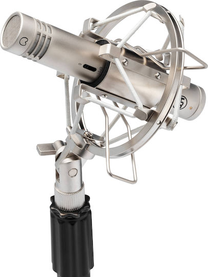 Warm Audio WA-84 Condenser (Small Diaphragm) Microphone XLR Shock Mounted for Studio in Silver Color