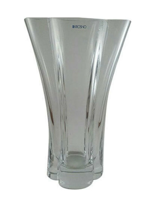 Vaza plată de cristal Krosno 30cm.