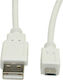 Value Regular USB 2.0 to micro USB Cable Λευκό 0.8m (11.99.8754-10)