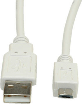 Value Regular USB 2.0 to micro USB Cable Λευκό 0.8m (11.99.8754-10)
