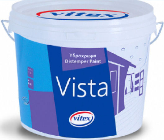 Vitex Vista Distemper Plastic Watercolor Paint for Interior Use White 15lt