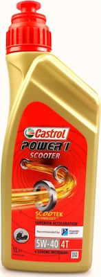 Castrol Power 1 Scooter 4T Motorcycle Oil for Four-Stroke Engines 5W-40 1lt