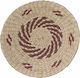 Inart Decorative Plate Red Made of Wicker Material 25x4x25cm