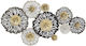 Inart Wall Decor Flowers Multicolour Metallic 91x5x49cm
