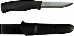 Morakniv Companion Heavy Duty S Μαχαίρι Μαύρο με Λάμα από Ανοξείδωτο Ατσάλι σε Θήκη