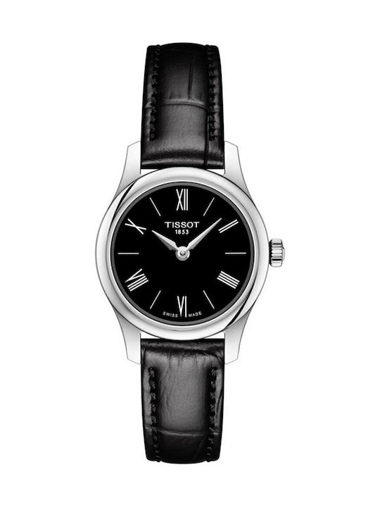 Tissot Tradition 5.5 Lady Watch with Black Leather Strap