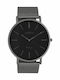 Oozoo Vintage Womens Watch 44mm Battery with Grey Stainless Steel Bracelet