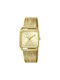 Esprit Cube Watch with Gold Metal Bracelet