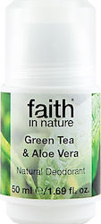 Faith in Nature Green Tea & Aloe Vera Deodorant Roll-On 50ml