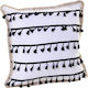 Inart Sofa Cushion from 100% Cotton White 45x45cm.