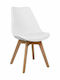 Lora Kitchen Polypropylene Chair White 47x56.6x82cm