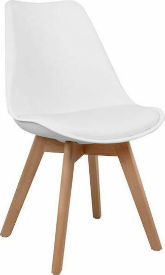 Chair Kitchen Lora 47x56.6x82cm White