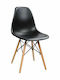 Stefan Kitchen Polypropylene Chair Black 46.5x53x82cm