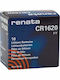 Renata Μπαταρίες Λιθίου Ρολογιών CR1620 3V 10τμχ