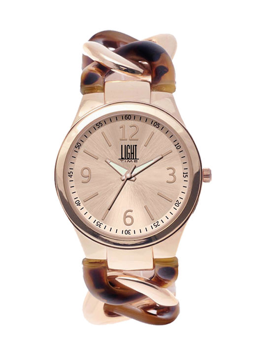 Light Time Firenze Watch with Pink Gold Metal Bracelet