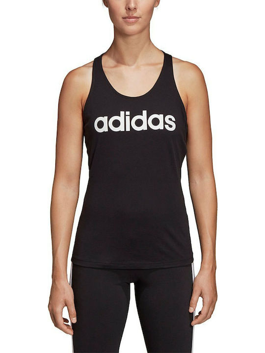Adidas Essentials Linear Αμάνικη Γυναικεία Αθλητική Μπλούζα Μαύρη