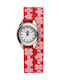 Light Time Rococo Watch with Red Fabric Strap