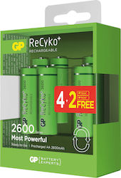GP Batteries Recyko+ AA 2600mAh 6τμχ