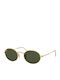 Ray Ban Oval Sunglasses with Gold Metal Frame and Green Lens RB3547 001/31