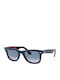 Ray Ban Wayfarer Sunglasses with Navy Blue Plastic Frame and Blue Gradient Lens RB2140 1278/3F
