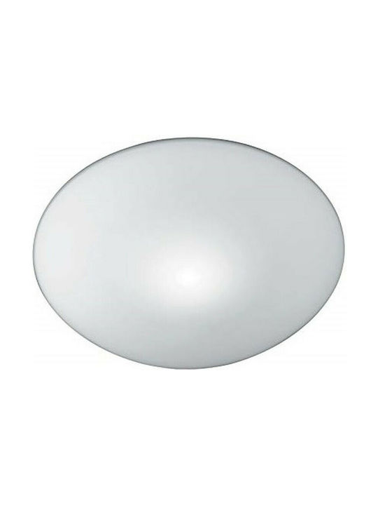 Fischer Honsel Pur Κλασική Γυάλινη Πλαφονιέρα Οροφής με Ντουί E27 σε Λευκό χρώμα 25cm