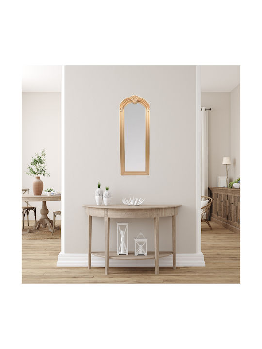Fylliana Η6404 Oglindă de Perete cu Auriu Ramă din Plastic 110x41cm 1buc