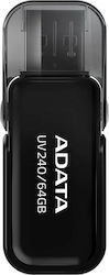 Adata UV240 64GB USB 2.0 Stick Μαύρο