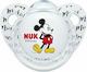 Nuk Orthodontic Pacifier Silicone Mickey Mickey White with Case for 6-18 months 1pcs