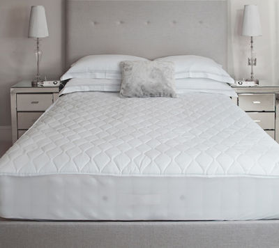 Le Blanc Single Quilted Mattress Cover Fitted Cotton White 100x200cm