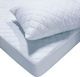 Le Blanc Single Quilted Mattress Cover Fitted Polycotton White 100x200cm