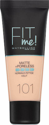 Maybelline Fit Me Matte + Poreless Flüssiges Make-up 101 True Ivory 30ml