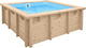 Interline Piscină Pătrată 3600lt Din Lemn 210x210x78cm Bej