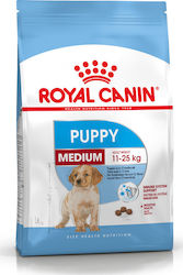 Royal Canin Medium Puppy 10kg Hrană Uscată pentru Cățeluși de Rase Medii cu Porumb, Pui și Orez