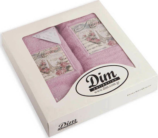 Dimcol Prosop Manual Vintage Flower 02 Roz 2 Bucăți