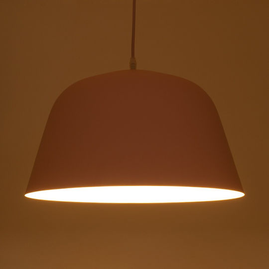 GloboStar Upvale Pendant Light Pink Bell with Socket E27 40x24cm