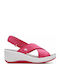 Clarks Step Cali Cove Women's Fabric Platform Shoes Pink