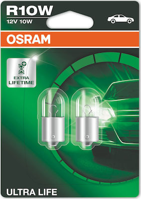 Osram Lămpi Autoturismului Ultra Life R10W 12V 10W 2buc