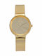Season Time Mirror Series Women's Watch with Gold Metal Bracelet