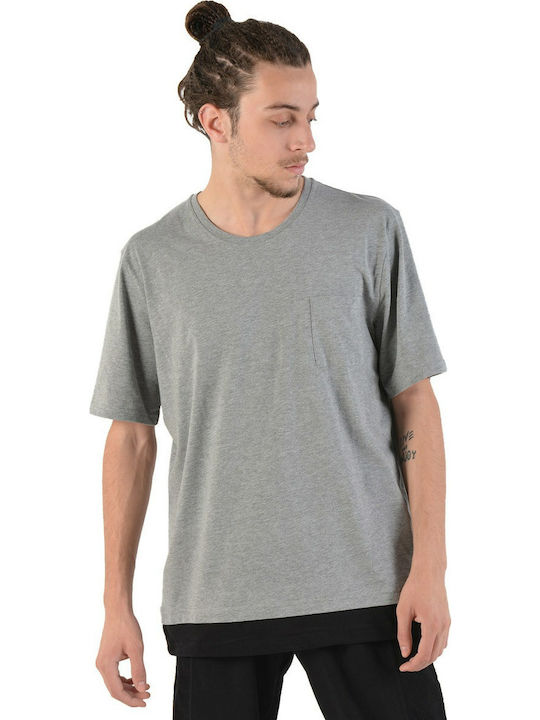 BodyTalk 1191-951528 Men's Athletic T-shirt Short Sleeve Grey Melange 1191-951528-54680