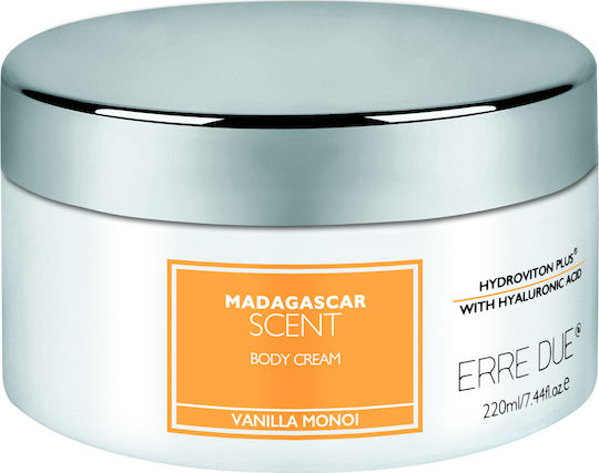 Erre Due Crema hidratant pentru corp cu Acid hialuronic & Aromă Nucă de cocos pentru piele uscată/foarte uscată 220ml