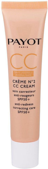Payot Creme No2 CC Κρέμα Προσώπου Ημέρας με SPF50 για Ενυδάτωση, Ατέλειες & Ερυθρότητα 40ml