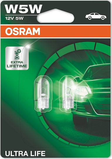 Osram Λάμπες Αυτοκινήτου Ultra Life W5W 12V 5W 2τμχ
