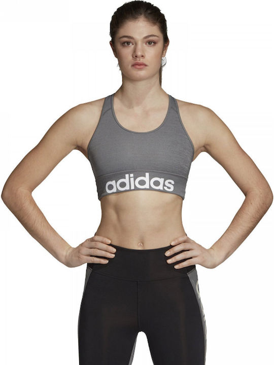 adidas D2M Logo Γυναικείο Αθλητικό Μπουστάκι Γκρι
