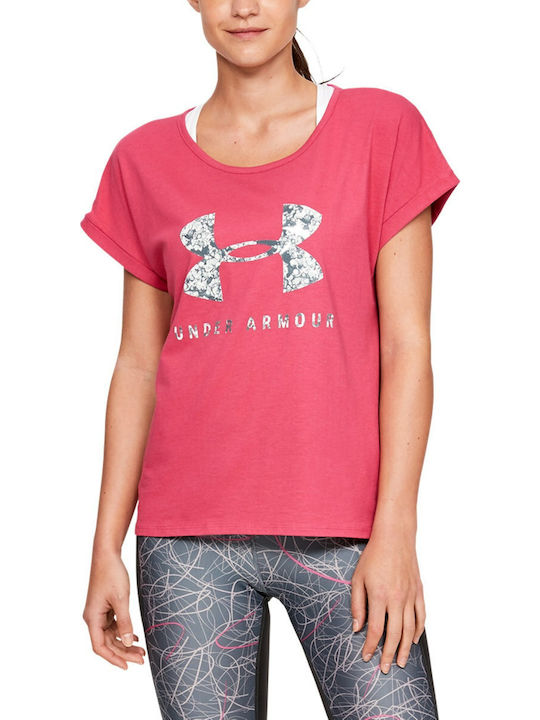 Under Armour Graphic Sportstyle Fashion Damen Sport T-Shirt Rosa