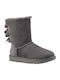 Suede Women's Boots with Fur Bailey Bow II Gray