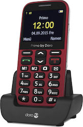 Doro Primo 366 Single SIM Mobil cu Butone Mari (Meniu în limba engleză) Roșu
