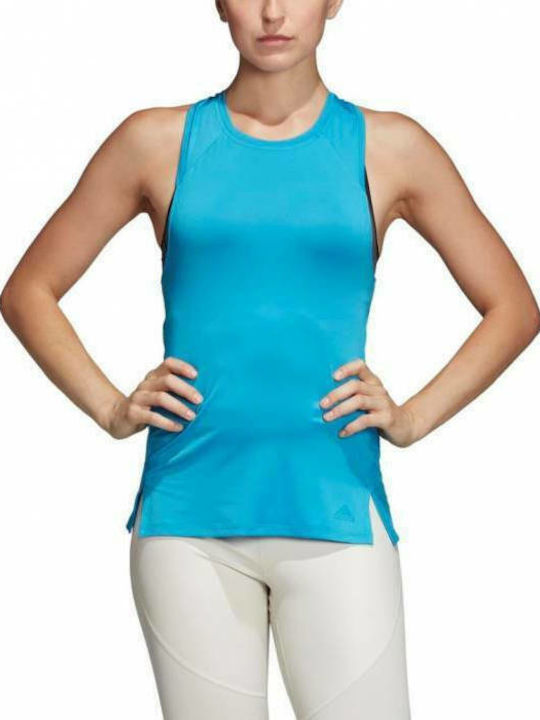 Adidas Women's Athletic Blouse Sleeveless Blue